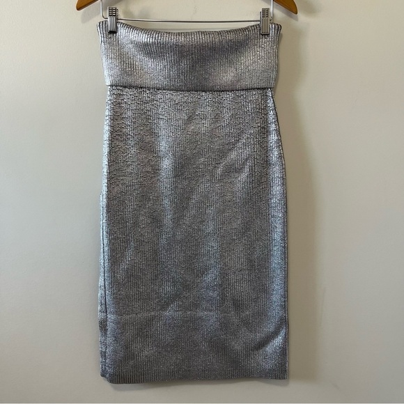 Diesel Silver Wool Knit M-Adhuette Skirt Size M - Picture 8 of 16